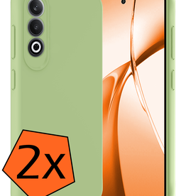 Nomfy Nomfy OnePlus Nord CE4 Hoesje Siliconen - Groen - 2 PACK