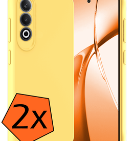 Nomfy Nomfy OnePlus Nord CE4 Hoesje Siliconen - Geel - 2 PACK