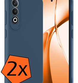 Nomfy Nomfy OnePlus Nord CE4 Hoesje Siliconen - Donkerblauw - 2 PACK