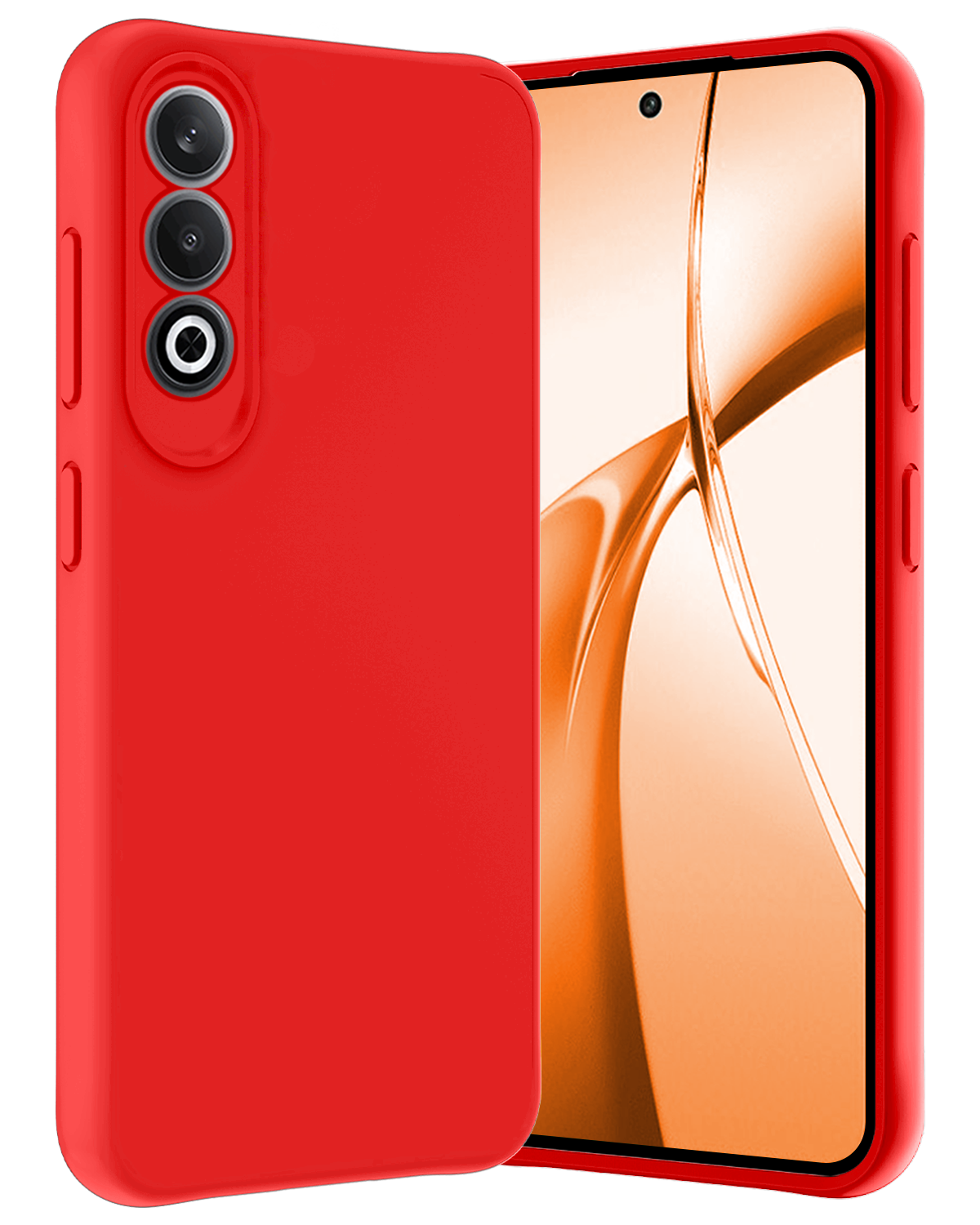 Nomfy Hoesje Geschikt voor OnePlus Nord CE4 Hoesje Siliconen Case Hoes - Hoes Geschikt voor OnePlus Nord CE4 Hoes Cover Case - Rood