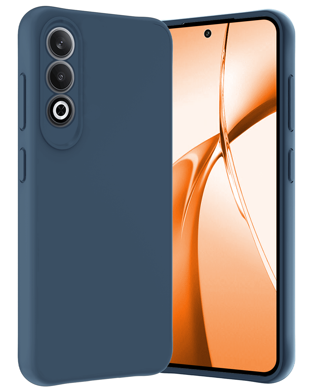 Nomfy Hoesje Geschikt voor OnePlus Nord CE4 Hoesje Siliconen Case Hoes - Hoes Geschikt voor OnePlus Nord CE4 Hoes Cover Case - Donkerblauw