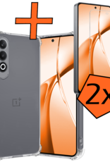 Nomfy Hoesje Geschikt voor OnePlus Nord CE4 Hoesje Siliconen Shock Proof Case Hoes Met 2x Screenprotector - Hoes Geschikt voor OnePlus Nord CE4 Hoes Cover Case Shockproof - Transparant
