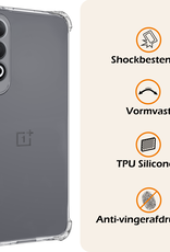 Nomfy Hoesje Geschikt voor OnePlus Nord CE4 Hoesje Siliconen Shock Proof Case Hoes Met 2x Screenprotector - Hoes Geschikt voor OnePlus Nord CE4 Hoes Cover Case Shockproof - Transparant