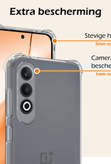 Nomfy Hoesje Geschikt voor OnePlus Nord CE4 Hoesje Siliconen Shock Proof Case Hoes Met Screenprotector - Hoes Geschikt voor OnePlus Nord CE4 Hoes Cover Case Shockproof - Transparant