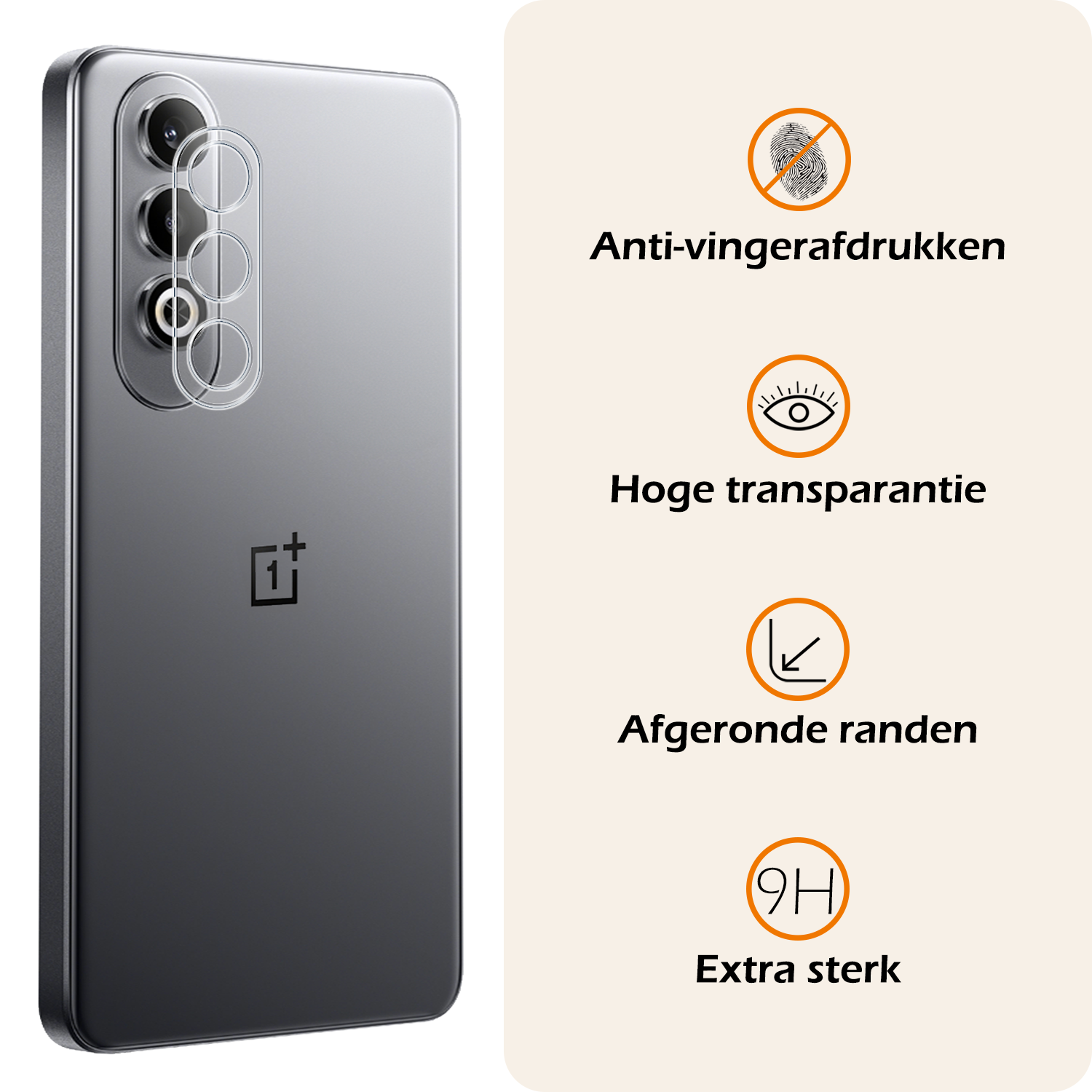 Nomfy Screenprotector Geschikt voor OnePlus Nord CE4 Camera Lens Screenprotector Glas - Screenprotector Geschikt voor OnePlus Nord CE4 Screenprotector Camera Protector Gehard Glas