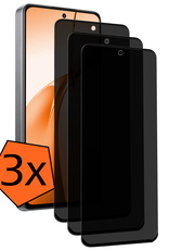 Nomfy Screenprotector Geschikt voor OnePlus Nord CE4 Screenprotector Privacy Glas Gehard Full Cover - Screenprotector Geschikt voor OnePlus Nord CE4 Screenprotector Privacy Tempered Glass - 3 PACK