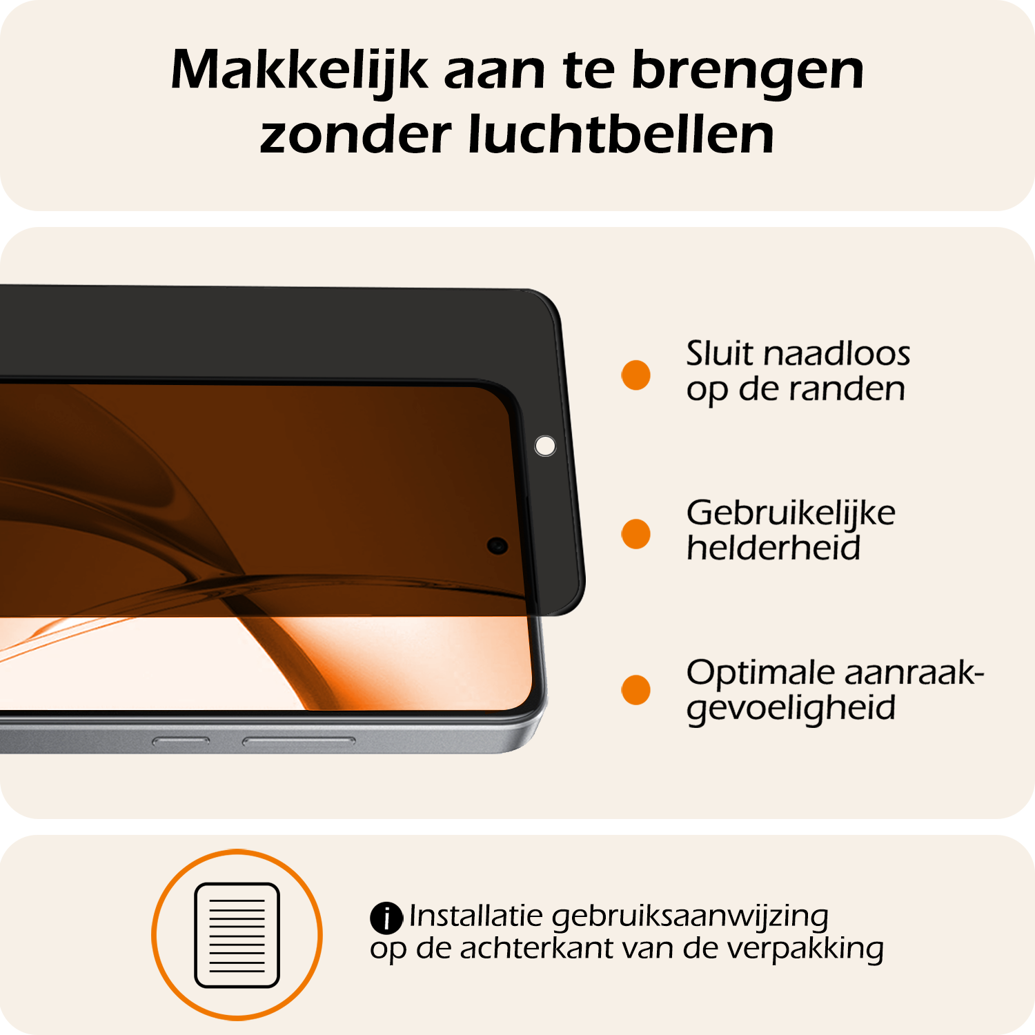 Nomfy Screenprotector Geschikt voor OnePlus Nord CE4 Screenprotector Privacy Glas Gehard Full Cover - Screenprotector Geschikt voor OnePlus Nord CE4 Screenprotector Privacy Tempered Glass - 3 PACK