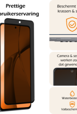 Nomfy Screenprotector Geschikt voor OnePlus Nord CE4 Screenprotector Privacy Glas Gehard Full Cover - Screenprotector Geschikt voor OnePlus Nord CE4 Screenprotector Privacy Tempered Glass - 2 PACK