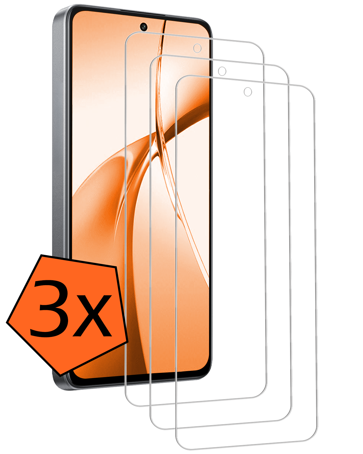 Nomfy Screenprotector Geschikt voor OnePlus Nord CE4 Screenprotector Glas Gehard Tempered Glass - Screenprotector Geschikt voor OnePlus Nord CE4 Screen Protector Screen Cover - 3 PACK