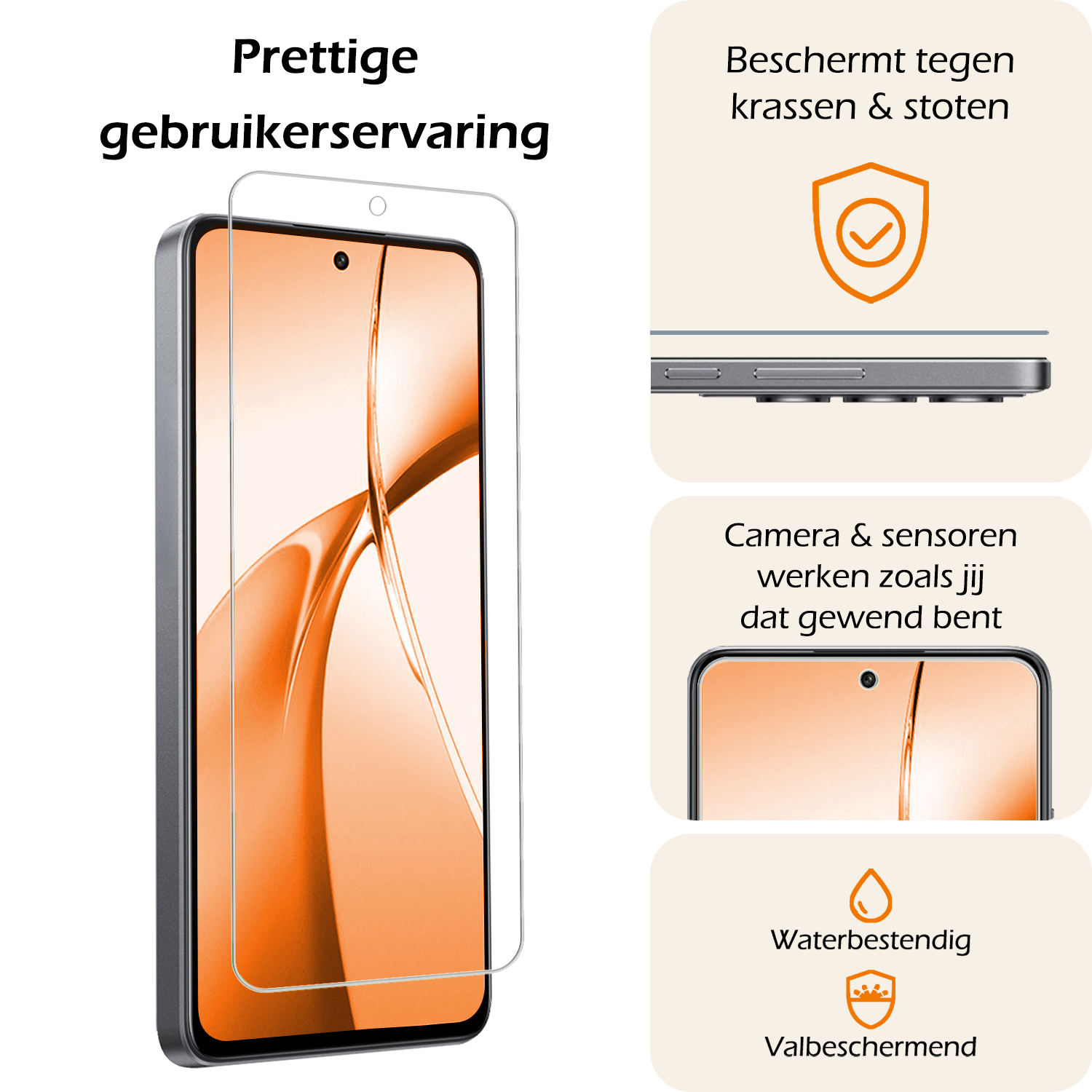 Nomfy Screenprotector Geschikt voor OnePlus Nord CE4 Screenprotector Glas Gehard Tempered Glass - Screenprotector Geschikt voor OnePlus Nord CE4 Screen Protector Screen Cover