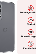 NoXx Hoesje Geschikt voor OnePlus Nord CE4 Hoesje Siliconen Case Hoes Met 2x Screenprotector - Hoes Geschikt voor OnePlus Nord CE4 Hoes Cover Case - Transparant