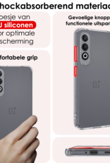 NoXx Hoesje Geschikt voor OnePlus Nord CE4 Hoesje Siliconen Case Hoes Met 2x Screenprotector - Hoes Geschikt voor OnePlus Nord CE4 Hoes Cover Case - Transparant
