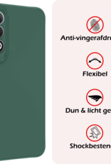 NoXx Hoesje Geschikt voor OnePlus Nord CE4 Hoesje Siliconen Case Hoes Met 2x Screenprotector - Hoes Geschikt voor OnePlus Nord CE4 Hoes Cover Case - Donkergroen
