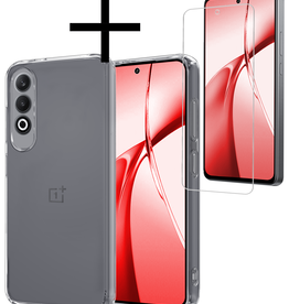 NoXx NoXx OnePlus Nord CE4 Hoesje Siliconen Met Screenprotector - Transparant