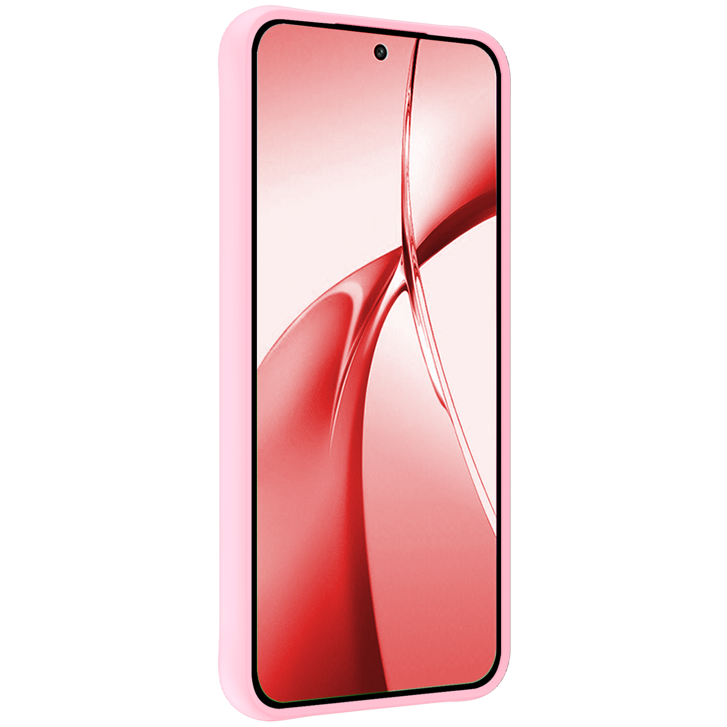 NoXx Hoesje Geschikt voor OnePlus Nord CE4 Hoesje Siliconen Case Hoes Met Screenprotector - Hoes Geschikt voor OnePlus Nord CE4 Hoes Cover Case - Lichtroze