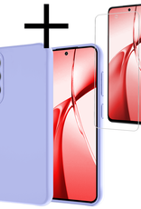 NoXx Hoesje Geschikt voor OnePlus Nord CE4 Hoesje Siliconen Case Hoes Met Screenprotector - Hoes Geschikt voor OnePlus Nord CE4 Hoes Cover Case - Lichtblauw