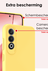 NoXx Hoesje Geschikt voor OnePlus Nord CE4 Hoesje Siliconen Case Hoes Met Screenprotector - Hoes Geschikt voor OnePlus Nord CE4 Hoes Cover Case - Geel