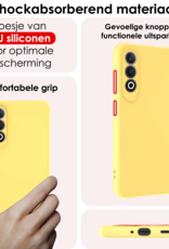 NoXx Hoesje Geschikt voor OnePlus Nord CE4 Hoesje Siliconen Case Hoes Met Screenprotector - Hoes Geschikt voor OnePlus Nord CE4 Hoes Cover Case - Geel
