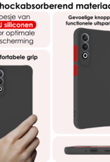 NoXx Hoesje Geschikt voor OnePlus Nord CE4 Hoesje Siliconen Case Hoes - Hoes Geschikt voor OnePlus Nord CE4 Hoes Cover Case - Zwart - 2 PACK