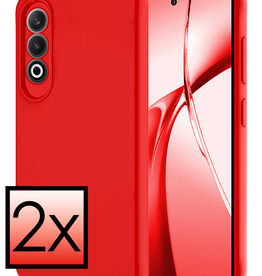 NoXx NoXx OnePlus Nord CE4 Hoesje Siliconen - Rood - 2 PACK