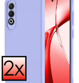 NoXx NoXx OnePlus Nord CE4 Hoesje Siliconen - Lichtblauw - 2 PACK