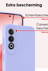 NoXx Hoesje Geschikt voor OnePlus Nord CE4 Hoesje Siliconen Case Hoes - Hoes Geschikt voor OnePlus Nord CE4 Hoes Cover Case - Lichtblauw - 2 PACK