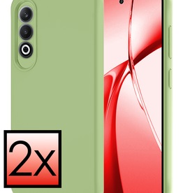 NoXx NoXx OnePlus Nord CE4 Hoesje Siliconen - Groen - 2 PACK