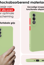 NoXx Hoesje Geschikt voor OnePlus Nord CE4 Hoesje Siliconen Case Hoes - Hoes Geschikt voor OnePlus Nord CE4 Hoes Cover Case - Groen - 2 PACK