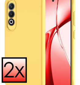 NoXx NoXx OnePlus Nord CE4 Hoesje Siliconen - Geel - 2 PACK