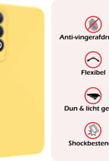 NoXx Hoesje Geschikt voor OnePlus Nord CE4 Hoesje Siliconen Case Hoes - Hoes Geschikt voor OnePlus Nord CE4 Hoes Cover Case - Geel - 2 PACK