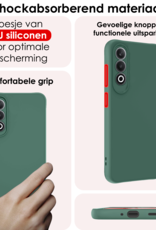 NoXx Hoesje Geschikt voor OnePlus Nord CE4 Hoesje Siliconen Case Hoes - Hoes Geschikt voor OnePlus Nord CE4 Hoes Cover Case - Donkergroen - 2 PACK