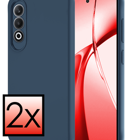 NoXx NoXx OnePlus Nord CE4 Hoesje Siliconen - Donkerblauw - 2 PACK