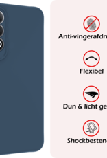 NoXx Hoesje Geschikt voor OnePlus Nord CE4 Hoesje Siliconen Case Hoes - Hoes Geschikt voor OnePlus Nord CE4 Hoes Cover Case - Donkerblauw - 2 PACK