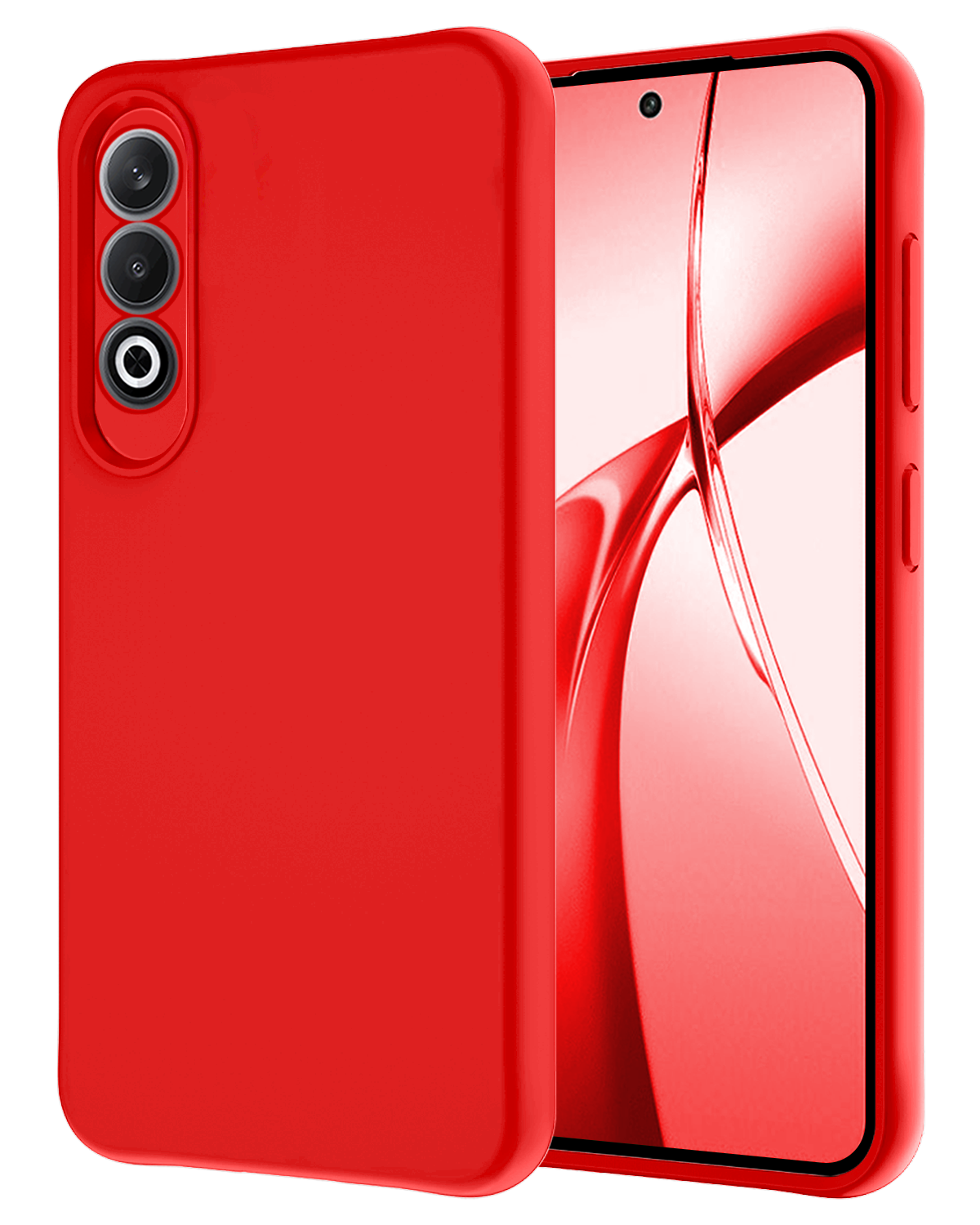 NoXx Hoesje Geschikt voor OnePlus Nord CE4 Hoesje Siliconen Case Hoes - Hoes Geschikt voor OnePlus Nord CE4 Hoes Cover Case - Rood