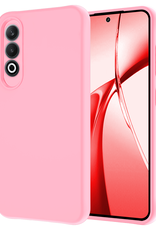NoXx Hoesje Geschikt voor OnePlus Nord CE4 Hoesje Siliconen Case Hoes - Hoes Geschikt voor OnePlus Nord CE4 Hoes Cover Case - Lichtroze