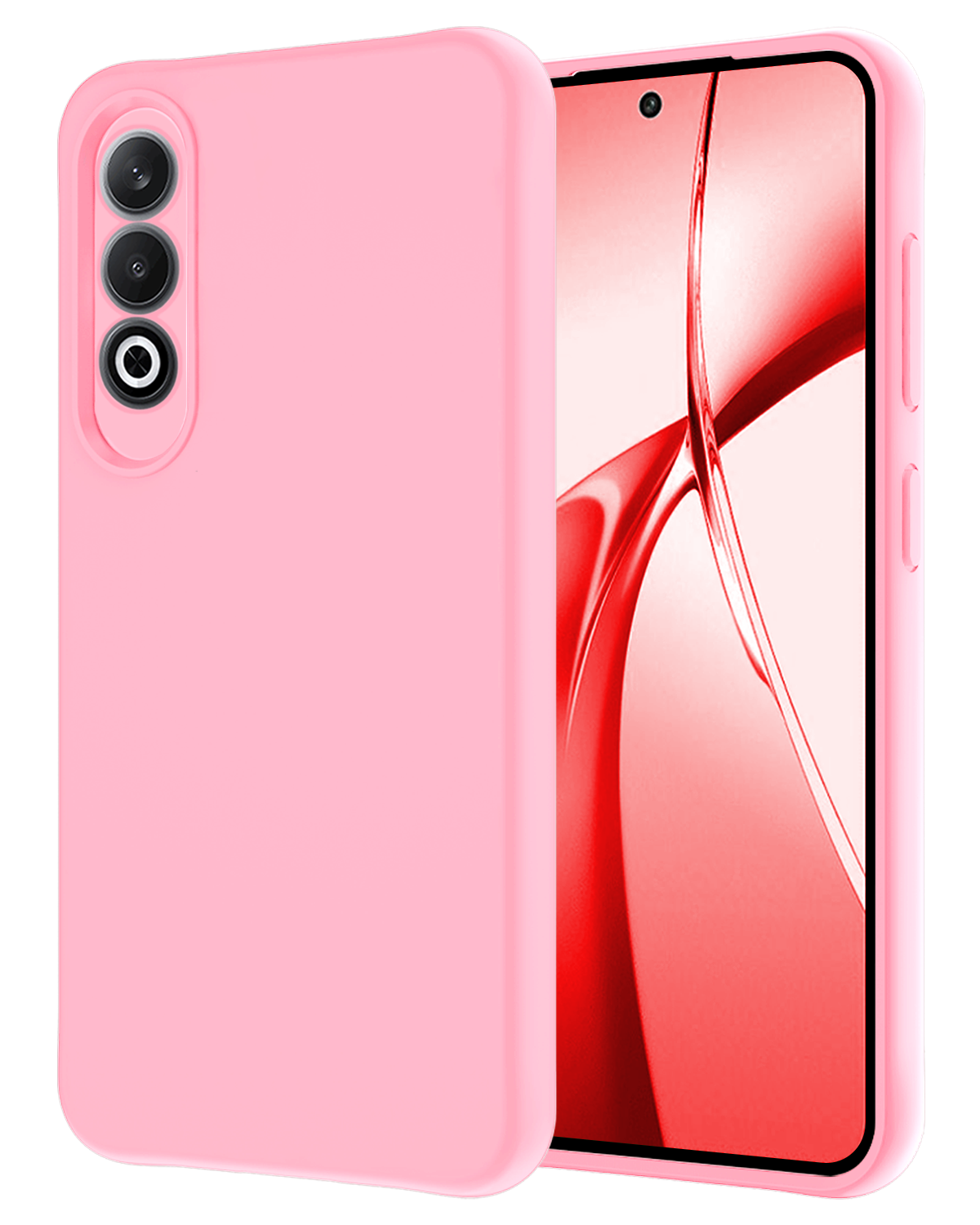 NoXx Hoesje Geschikt voor OnePlus Nord CE4 Hoesje Siliconen Case Hoes - Hoes Geschikt voor OnePlus Nord CE4 Hoes Cover Case - Lichtroze