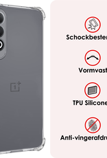 NoXx Hoesje Geschikt voor OnePlus Nord CE4 Hoesje Siliconen Shock Proof Case Hoes Met Screenprotector - Hoes Geschikt voor OnePlus Nord CE4 Hoes Cover Case Shockproof - Transparant