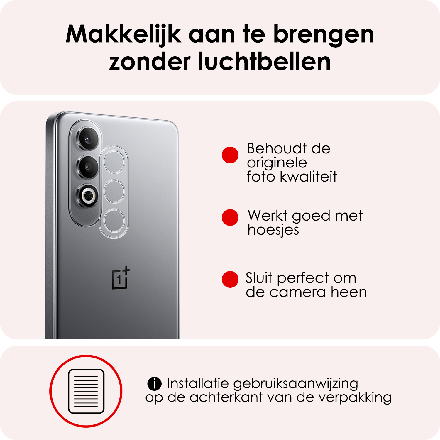 NoXx Screenprotector Geschikt voor OnePlus Nord CE4 Camera Lens Screenprotector Glas - Screenprotector Geschikt voor OnePlus Nord CE4 Screenprotector Camera Protector Gehard Glas - 3 PACK