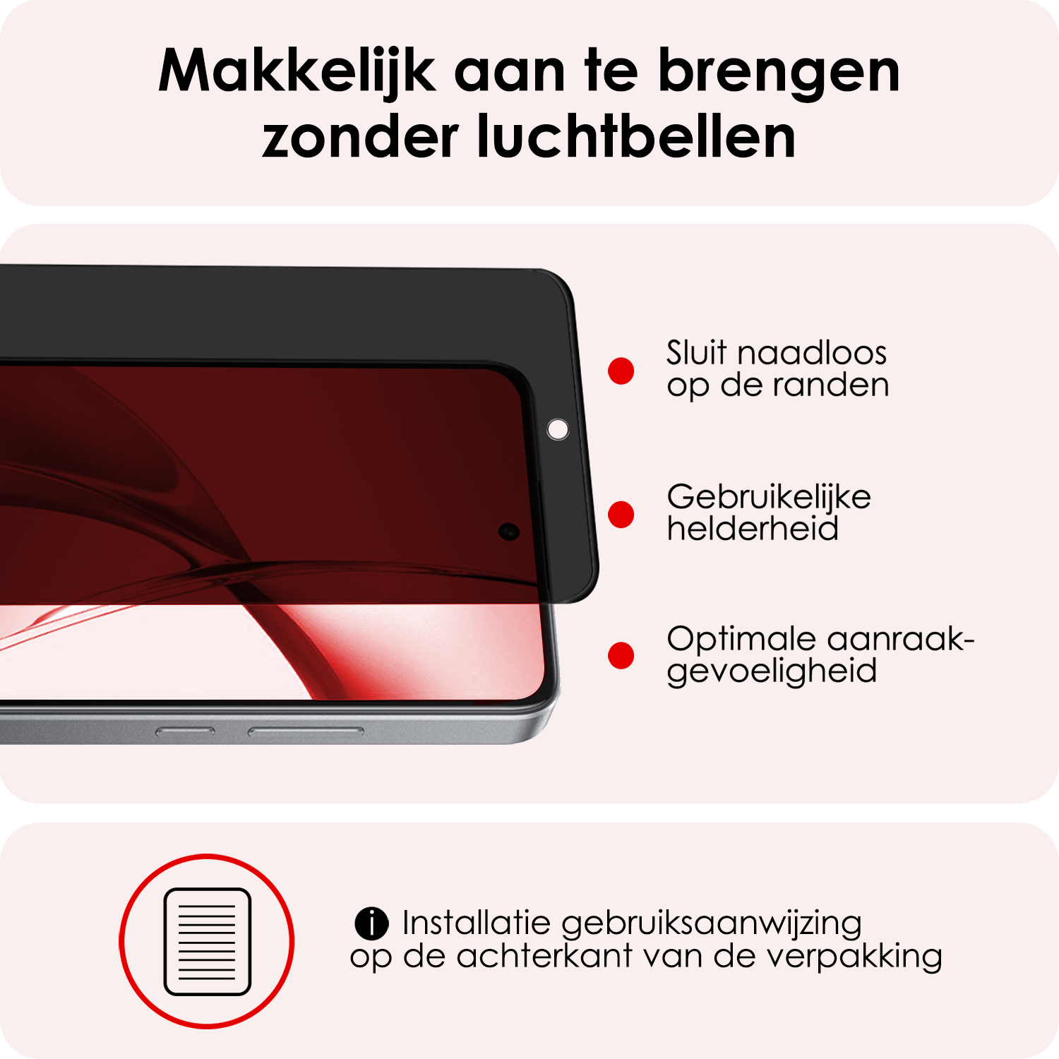 NoXx Screenprotector Geschikt voor OnePlus Nord CE4 Screenprotector Privacy Glas Gehard Full Cover - Screenprotector Geschikt voor OnePlus Nord CE4 Screenprotector Privacy Tempered Glass - 3 PACK