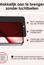 NoXx Screenprotector Geschikt voor OnePlus Nord CE4 Screenprotector Privacy Glas Gehard Full Cover - Screenprotector Geschikt voor OnePlus Nord CE4 Screenprotector Privacy Tempered Glass - 2 PACK