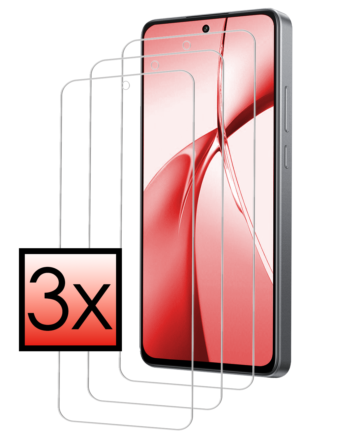 NoXx Screenprotector Geschikt voor OnePlus Nord CE4 Screenprotector Glas Gehard Tempered Glass - Screenprotector Geschikt voor OnePlus Nord CE4 Screen Protector Screen Cover - 3 PACK