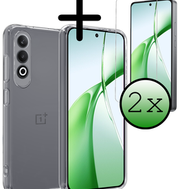 BASEY. BASEY. OnePlus Nord CE4 Hoesje Siliconen Met 2x Screenprotector - Transparant