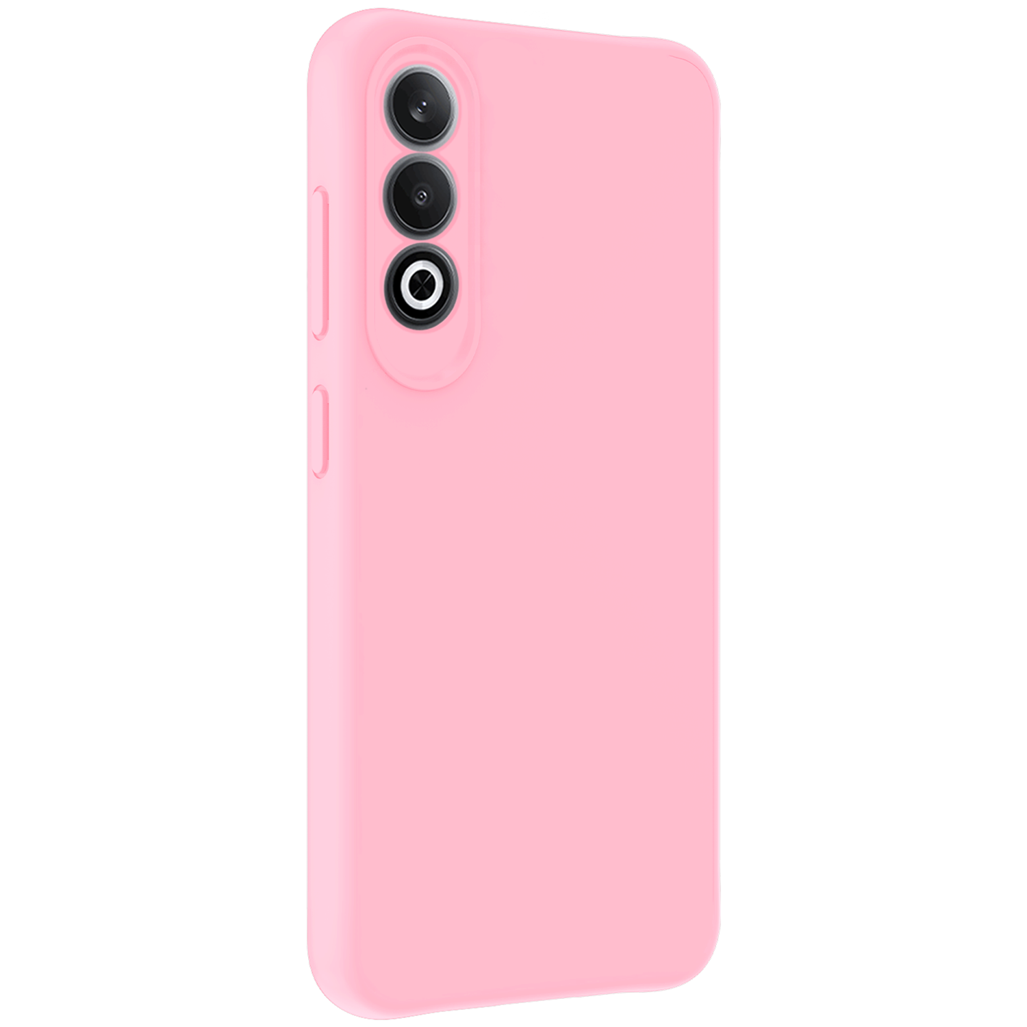 BASEY. Hoesje Geschikt voor OnePlus Nord CE4 Hoesje Siliconen Case Hoes Met 2x Screenprotector - Hoes Geschikt voor OnePlus Nord CE4 Hoes Cover Case - Lichtroze