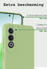 BASEY. Hoesje Geschikt voor OnePlus Nord CE4 Hoesje Siliconen Case Hoes Met 2x Screenprotector - Hoes Geschikt voor OnePlus Nord CE4 Hoes Cover Case - Groen