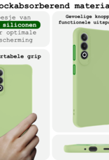 BASEY. Hoesje Geschikt voor OnePlus Nord CE4 Hoesje Siliconen Case Hoes Met 2x Screenprotector - Hoes Geschikt voor OnePlus Nord CE4 Hoes Cover Case - Groen