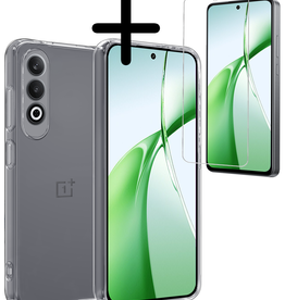 BASEY. BASEY. OnePlus Nord CE4 Hoesje Siliconen Met Screenprotector - Transparant