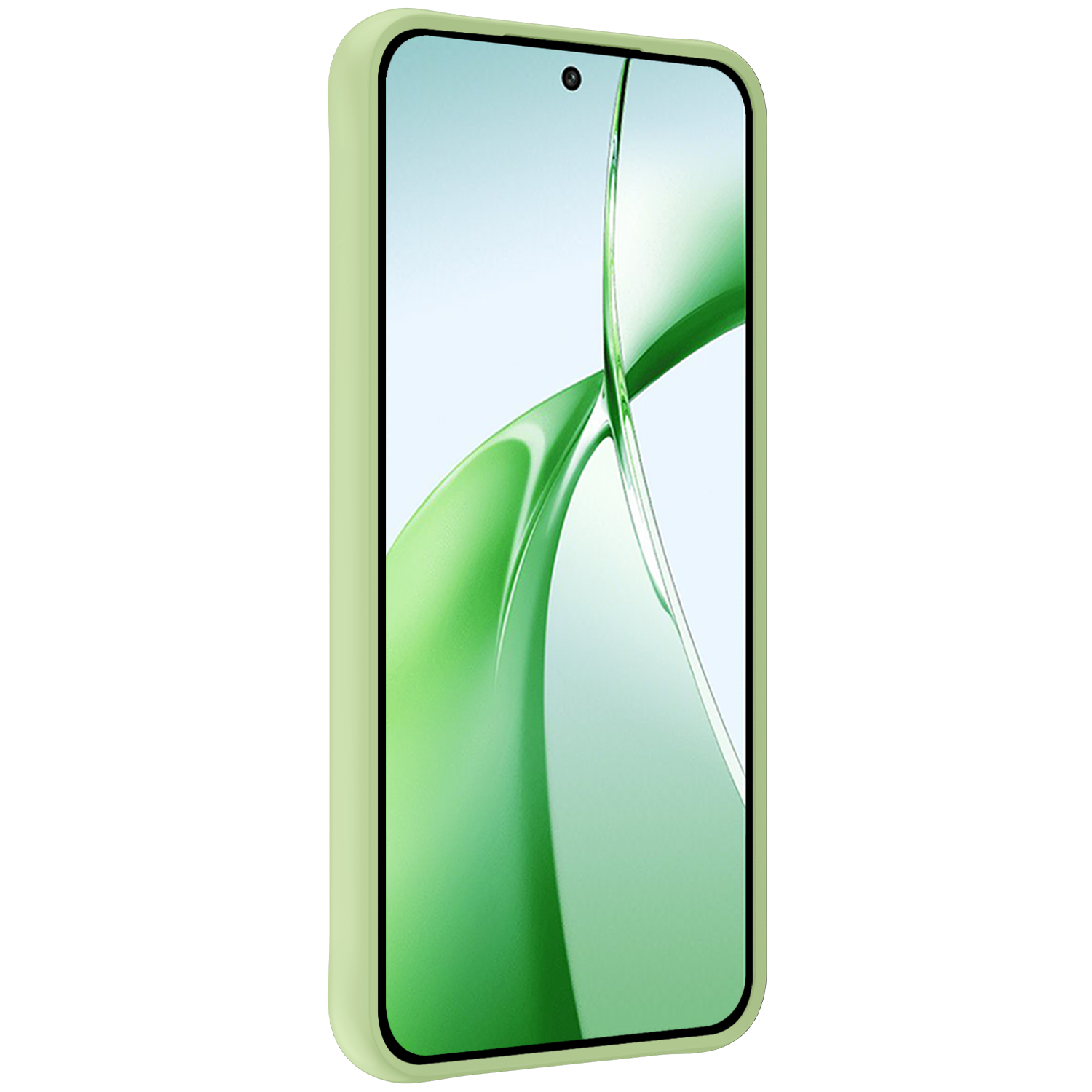 BASEY. Hoesje Geschikt voor OnePlus Nord CE4 Hoesje Siliconen Case Hoes Met Screenprotector - Hoes Geschikt voor OnePlus Nord CE4 Hoes Cover Case - Groen