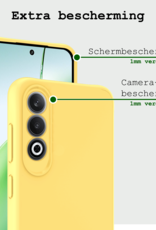 BASEY. Hoesje Geschikt voor OnePlus Nord CE4 Hoesje Siliconen Case Hoes Met Screenprotector - Hoes Geschikt voor OnePlus Nord CE4 Hoes Cover Case - Geel