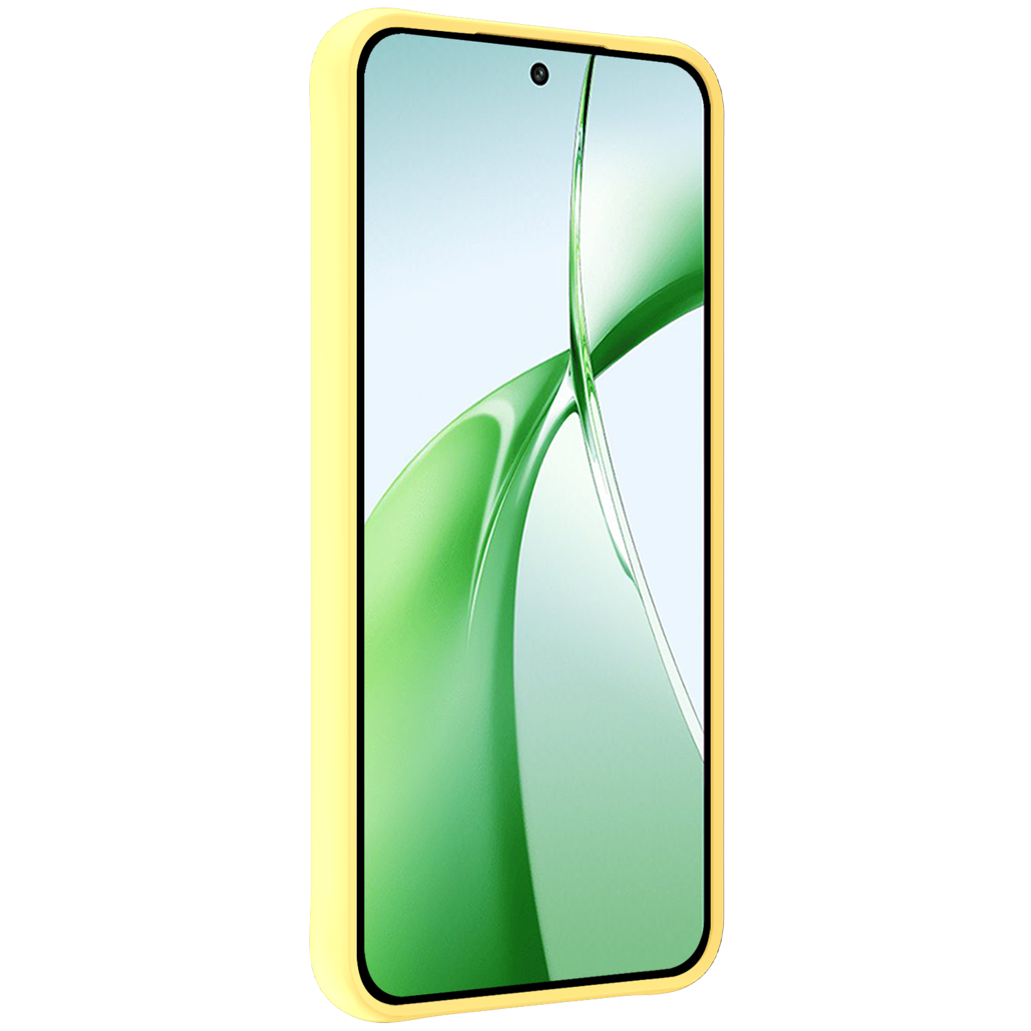 BASEY. Hoesje Geschikt voor OnePlus Nord CE4 Hoesje Siliconen Case Hoes Met Screenprotector - Hoes Geschikt voor OnePlus Nord CE4 Hoes Cover Case - Geel