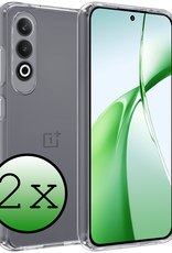 BASEY. Hoesje Geschikt voor OnePlus Nord CE4 Hoesje Siliconen Case Hoes - Hoes Geschikt voor OnePlus Nord CE4 Hoes Cover Case - Transparant - 2 PACK